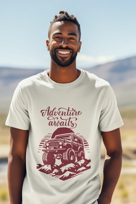 "Adventure Awaits" | Men 's T-Shirt for Travellers