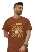 Explore Bear T-Shirt - Adventure Graphic Tee | Men's Rust T-shirt for Travel and Adventure Lovers