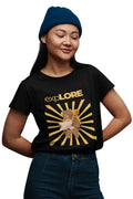 Explore' Outdoor Adventure Graphic T-Shirt – Back Print | Women's Black T-shirt for Travel and Adventure Lovers