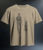 "Father & Daughter" Word Art T-Shirt – Emotional Gift for Dads