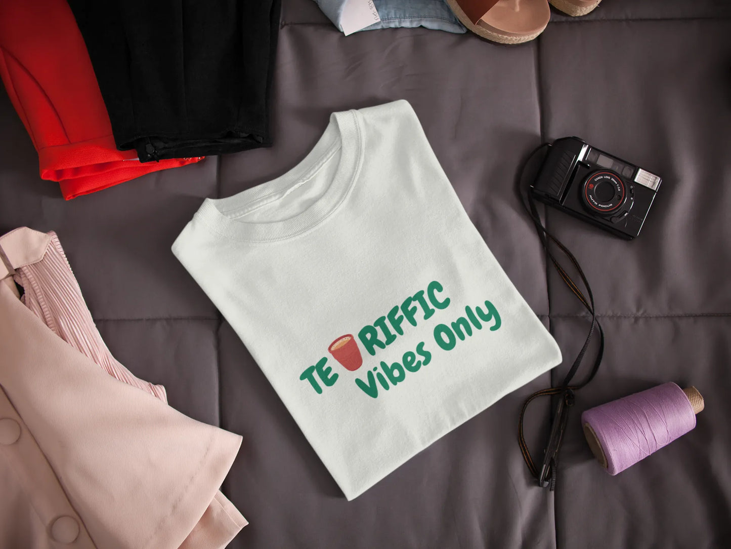 "Tea_Riffic Vibes" | Women 's T-Shirt for Tea Lovers