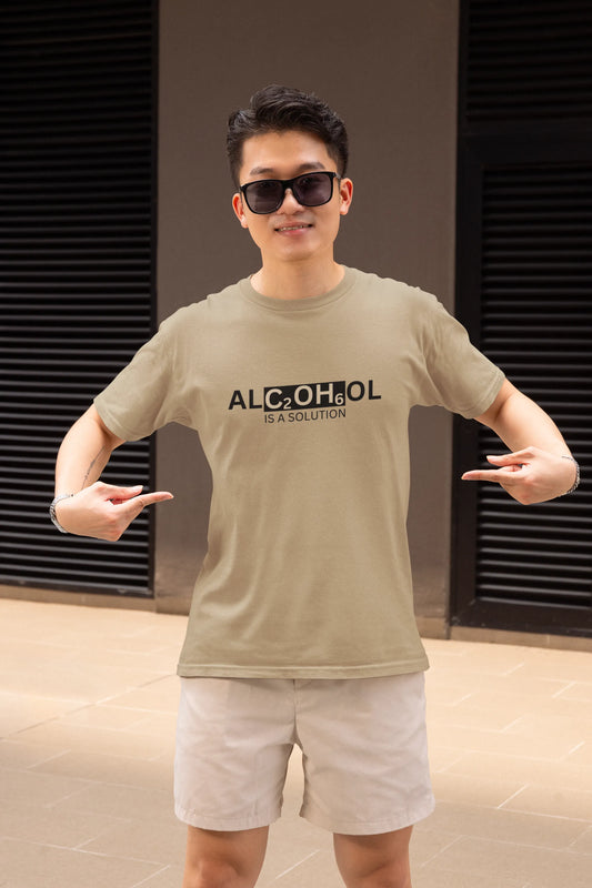 "Alcohol is a Solution" | Men 's T-Shirt for Beer Lovers