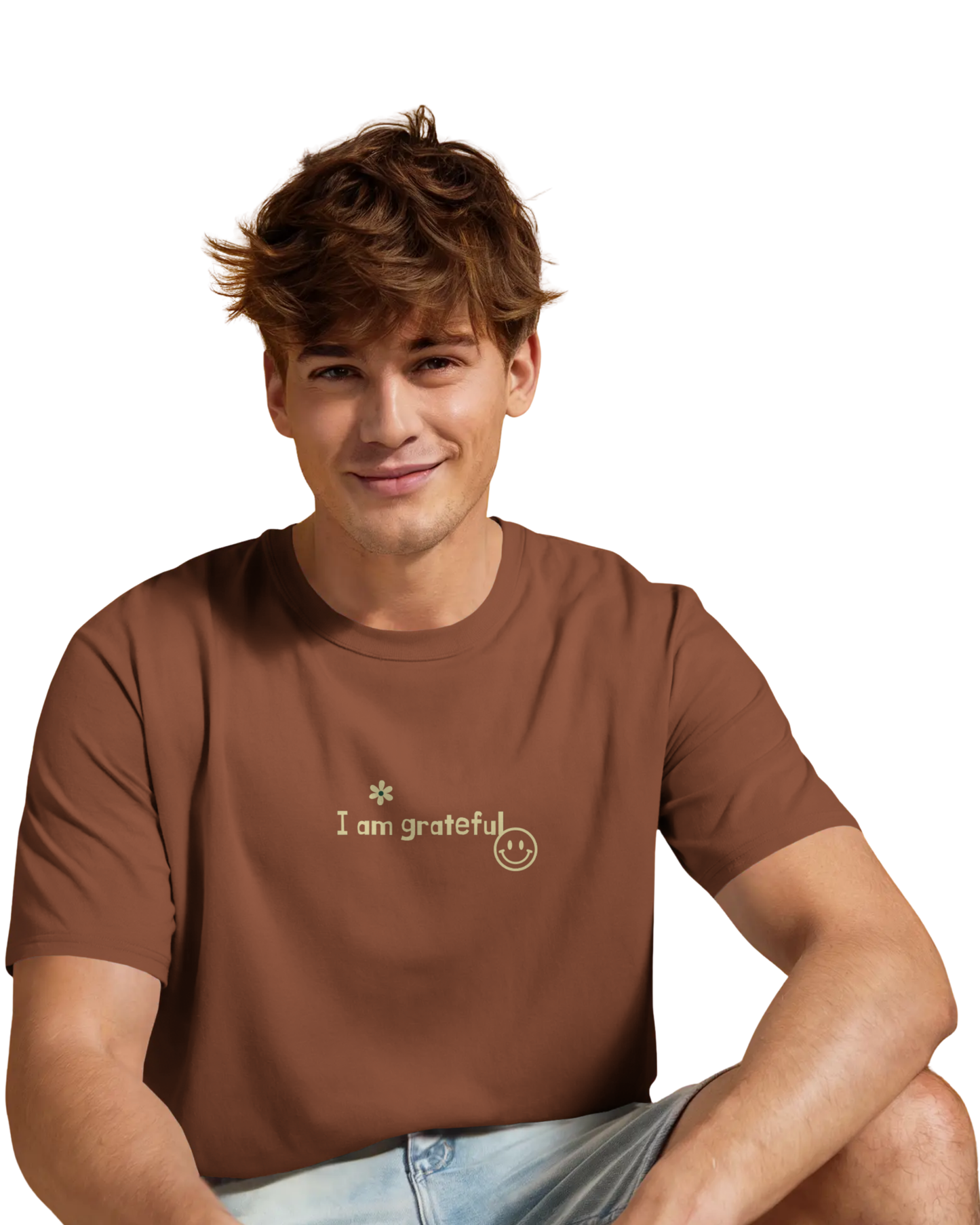 I Am Very Greatful | Men's Rust T-shirt | Double Impact