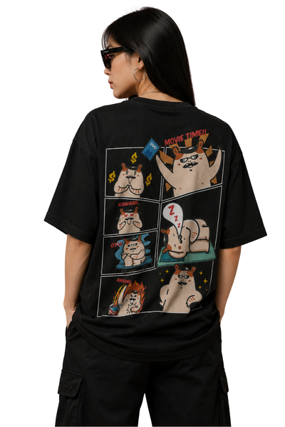 Chill Dog | Women's Black T-shirt | Cartoon