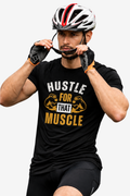 Hustle For That Muscle | Men's Black T-shirt | Muscle and Mind
