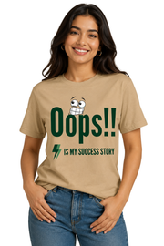 Oops | Women's Beige T-shirt | Motivational
