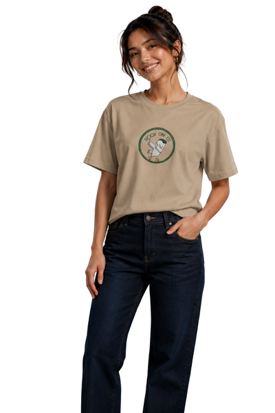 Rock On | Women's Beige T-shirt | Cartoon