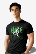 Rise & Grind | Men's Black T-shirt | Muscle and Mind