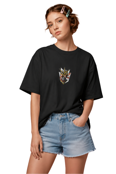 Oni Mask | Women's Black T-shirt | Cartoon