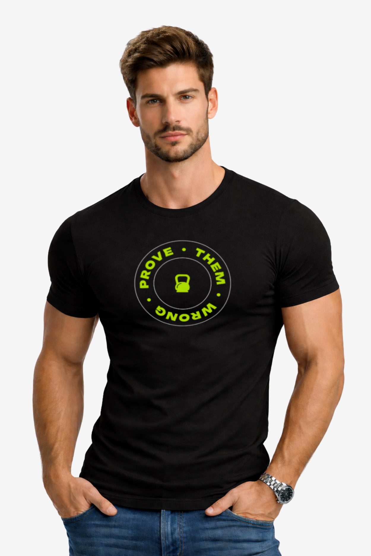 Prove Them Wrong | Men's Black T-shirt | Muscle and Mind