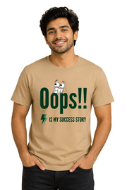 Oops | Men's Beige T-shirt | Motivational