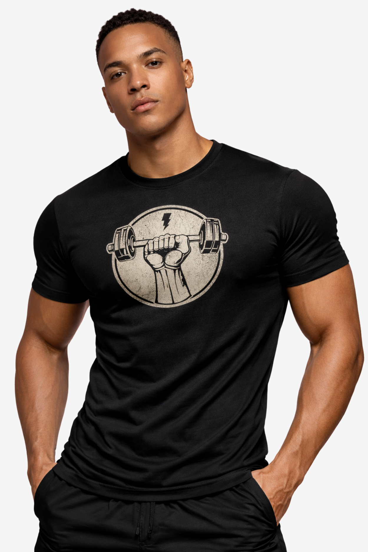 Iron Will | Men's Black T-shirt | Muscle and Mind