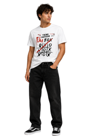 Think Outside | Men's Off-White T-shirt | Motivational