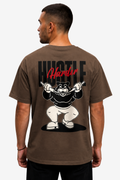 Hustle Harder | Men's Rust T-shirt | Muscle and Mind
