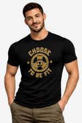 Choose To Be Fit | Men's Black T-shirt | Muscle and Mind