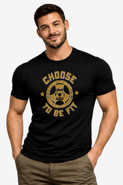 Choose To Be Fit | Men's Black T-shirt | Muscle and Mind