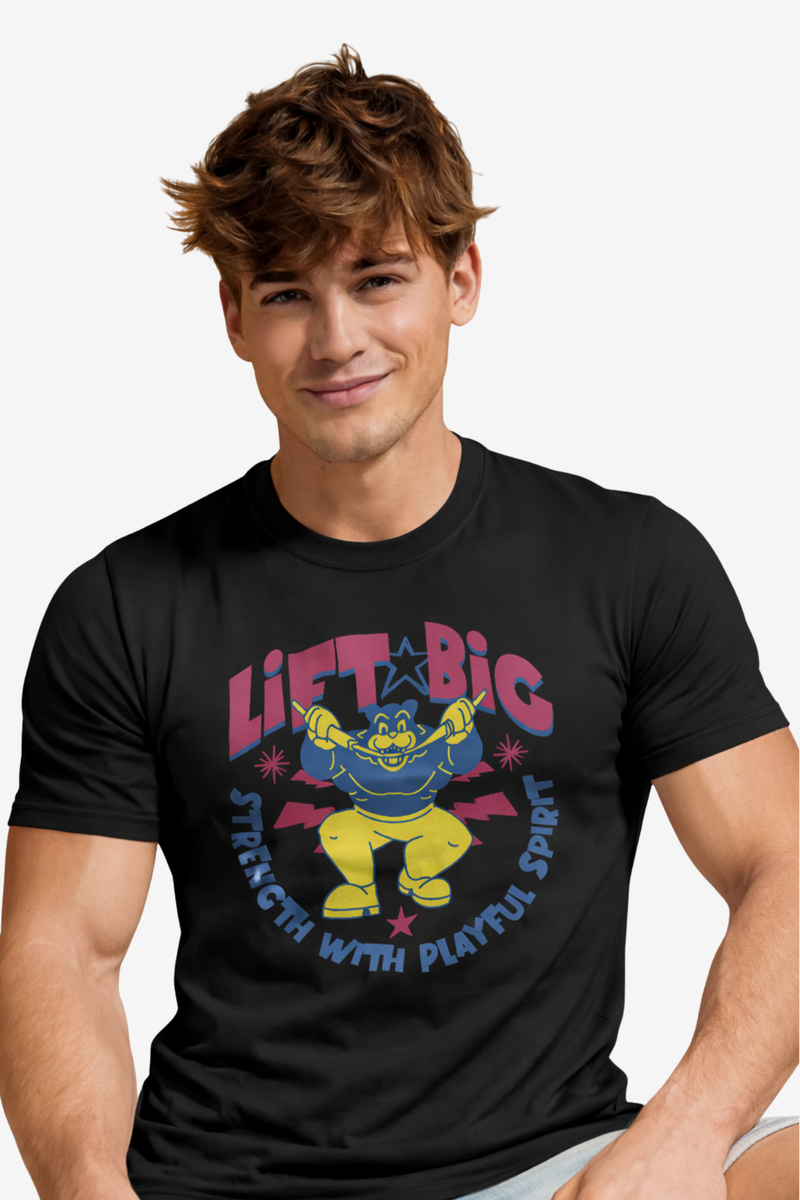 Lift Big | Men's Black T-shirt | Muscle and Mind