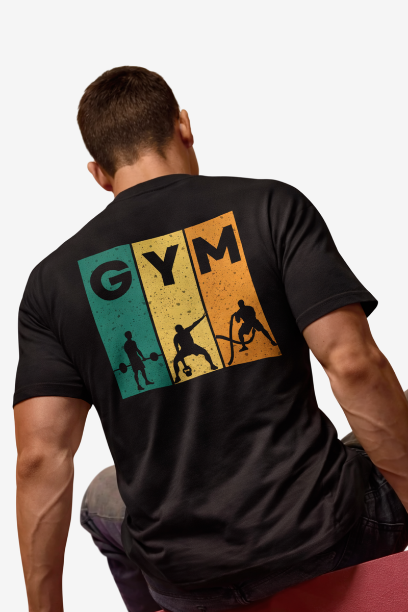 Gym Mode | Men's Black T-shirt | Muscle and Mind