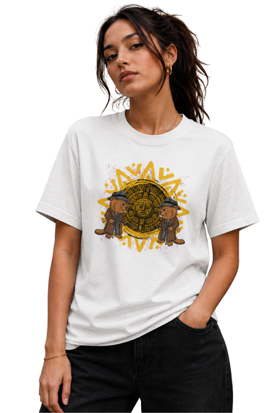 Detective Duo | Women's Off-White T-shirt | Cartoon