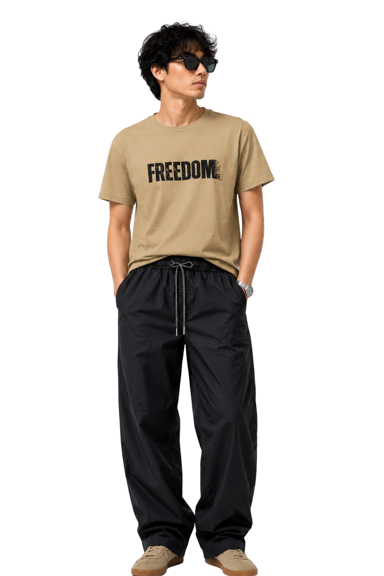 Freedom | Men's Beige T-shirt | Motivational