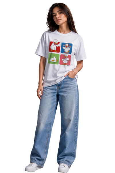 Chill Duck | Women's Off-White T-shirt | Cartoon