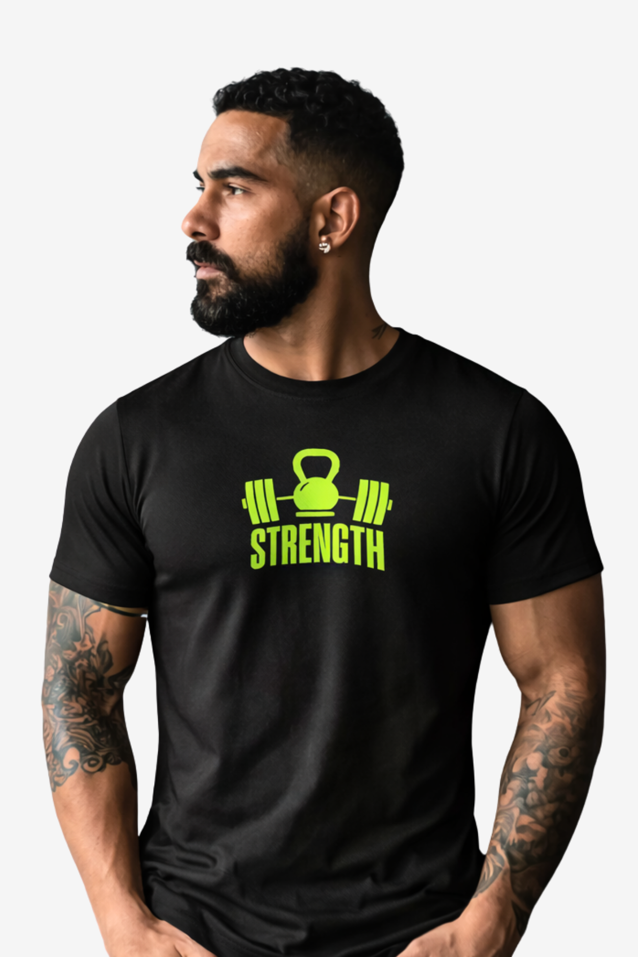 Strength Mode | Men's Black T-shirt | Muscle and Mind