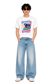 Strength Through Struggle | Men's Off-White T-shirt | Motivational