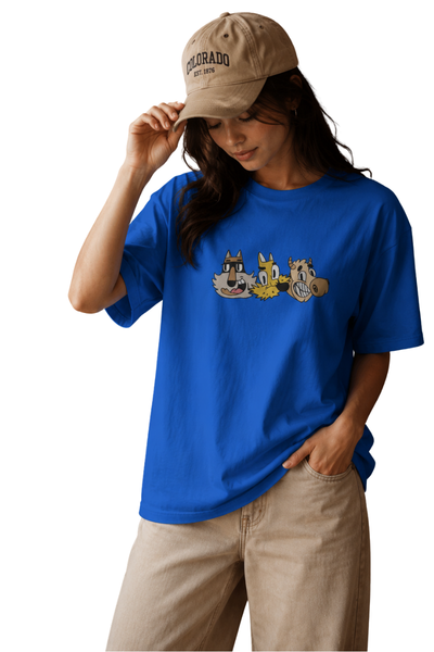 Goofy Gang | Women's SkyBlue T-shirt | Cartoon