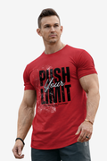 Push Your Limit | Men's Red T-shirt | Muscle and Mind
