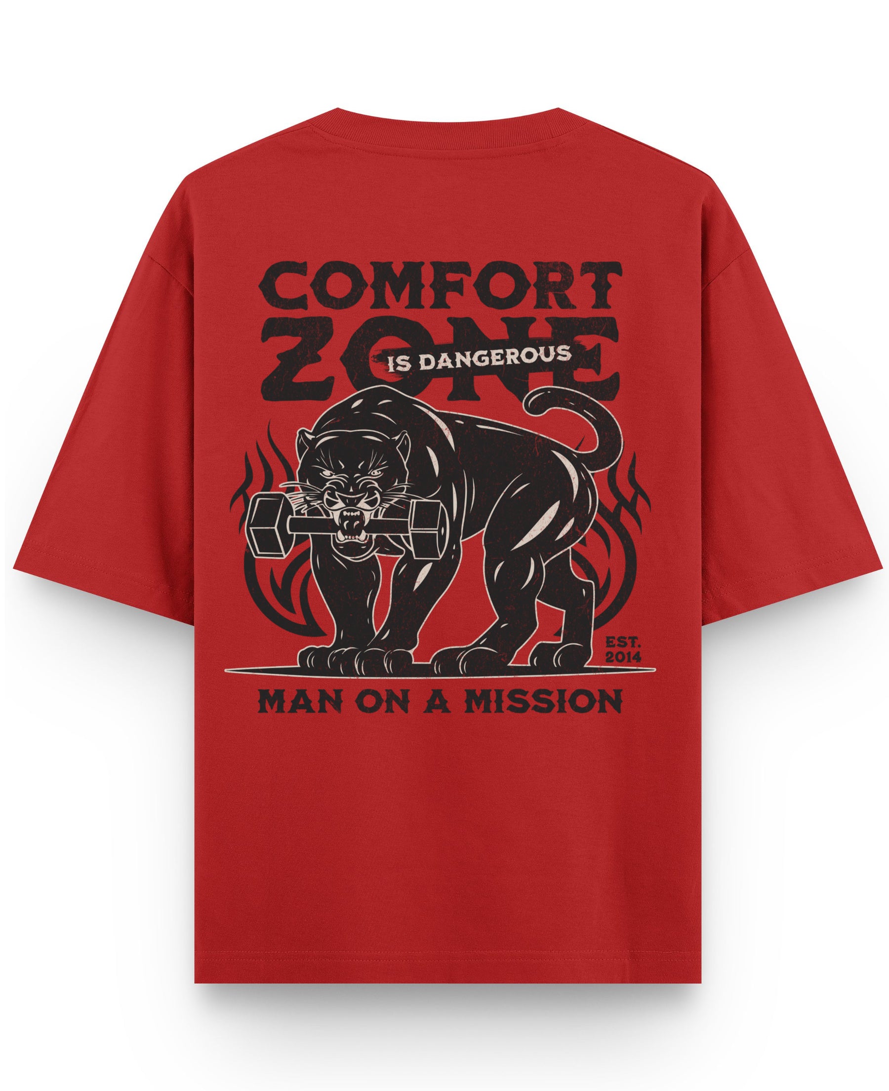 Red Oversized T-shirt Back Design