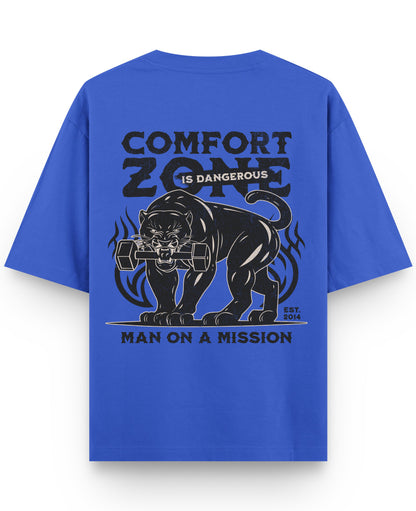 Royal Blue Oversized T-Shirt Back Design