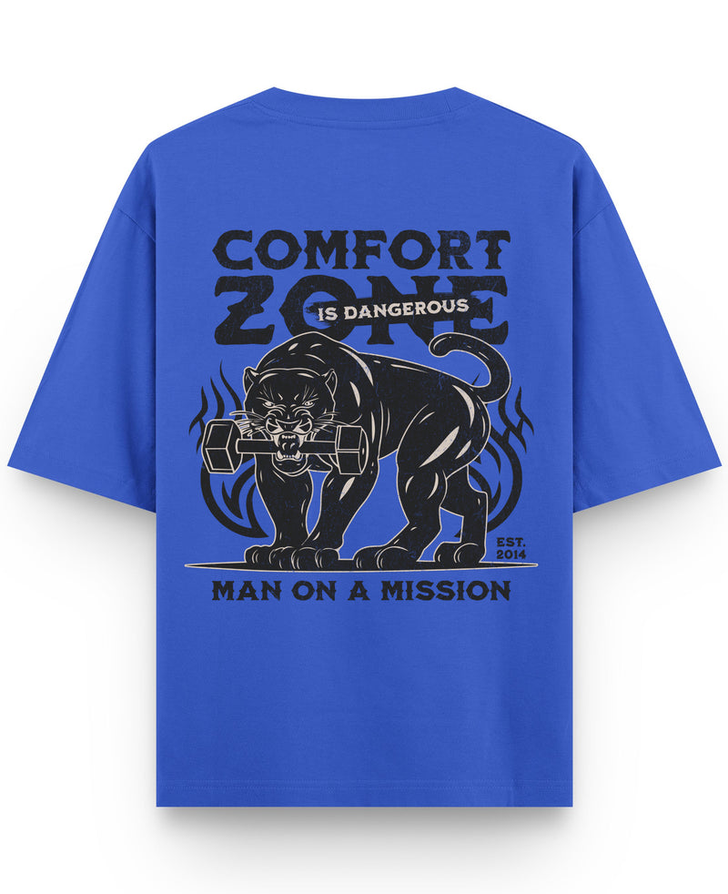Royal Blue Oversized T-Shirt Back Design