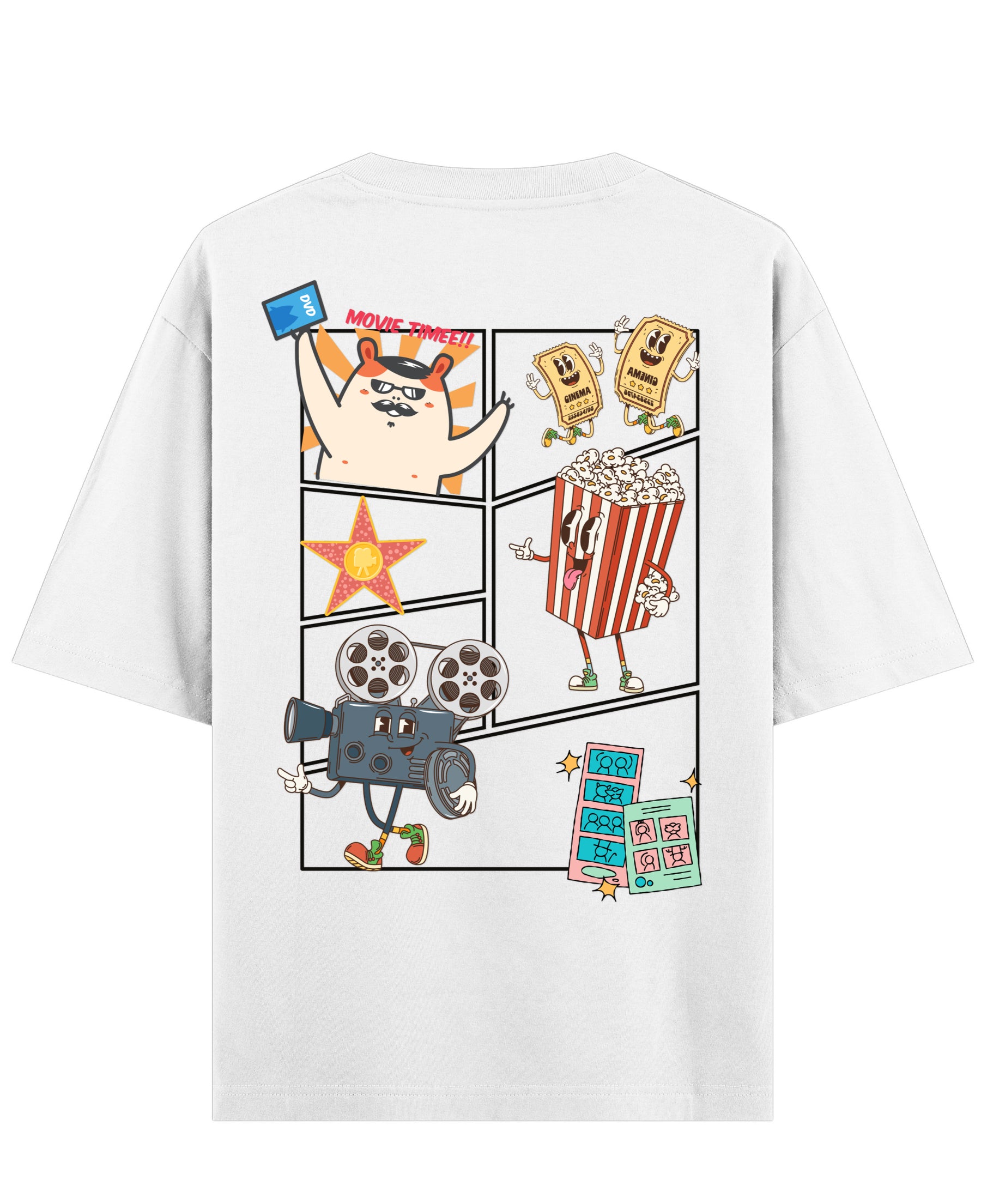 White Oversized T-shirt Back Design