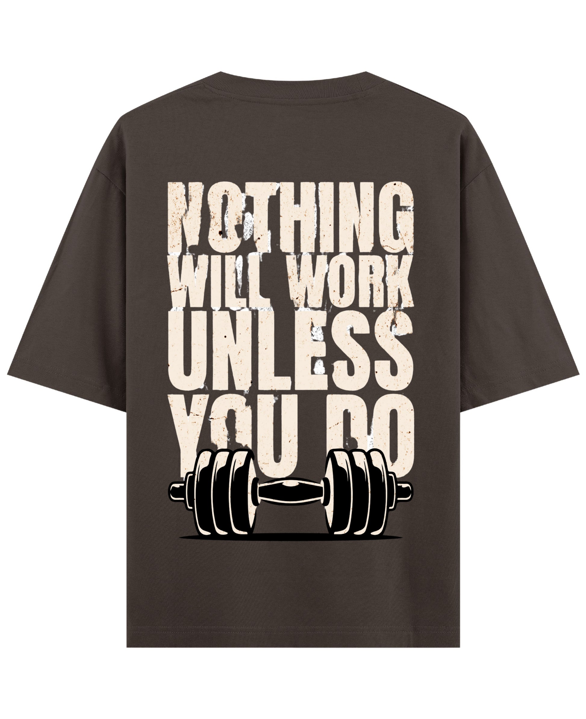 Coffee Oversized T-Shirt Back Design