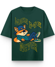 Bottle Green Oversized T-Shirt Front Design