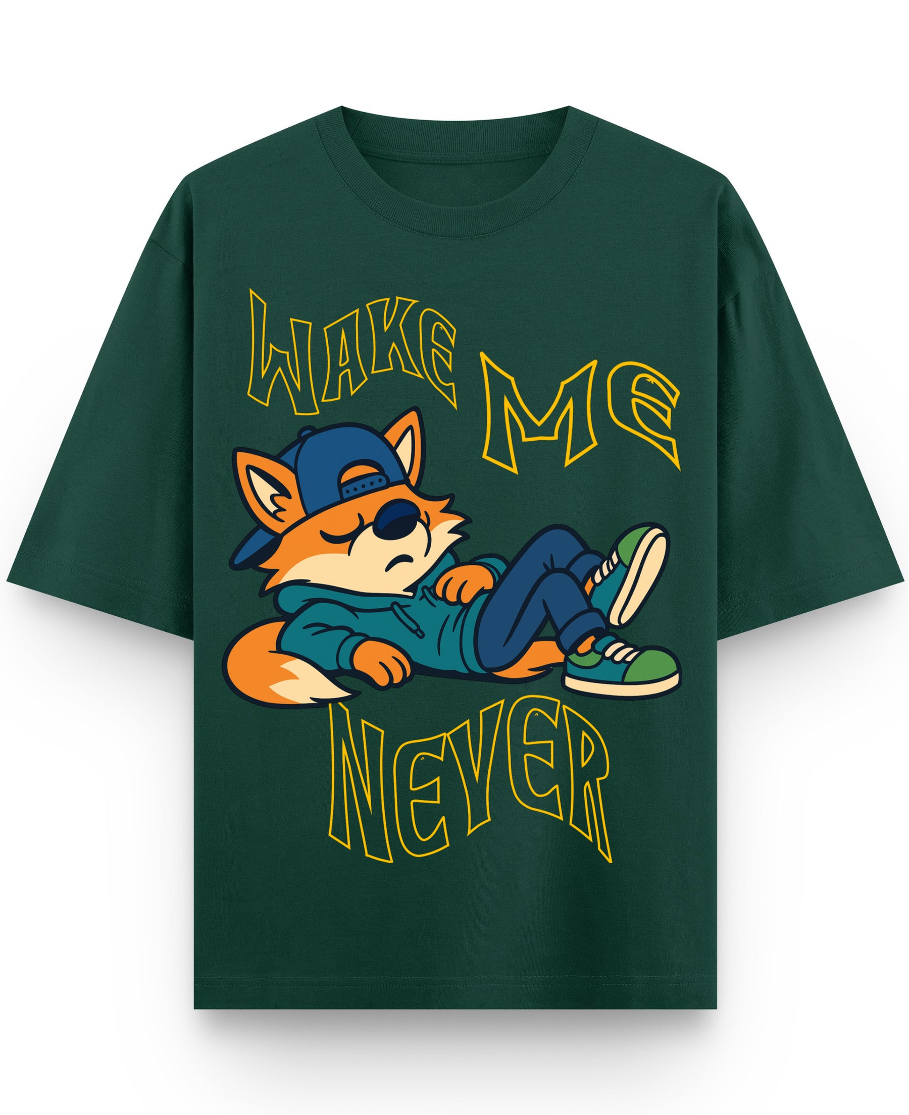 Bottle Green Oversized T-Shirt Front Design