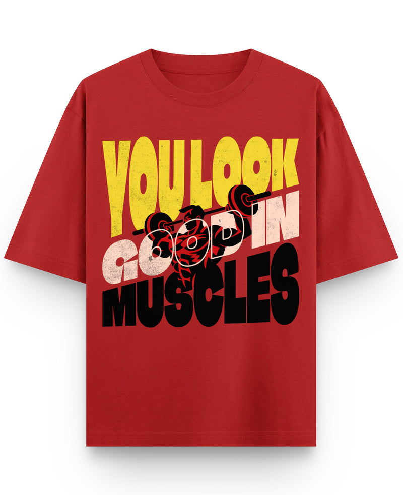 Red Oversized T-shirt Front Design