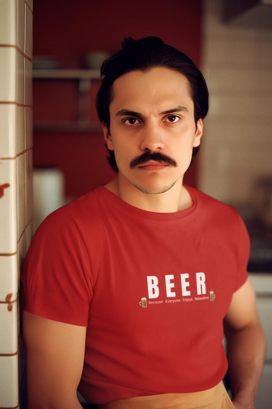 "BEER_Because Everyone Enjoys Relaxation     " | Men 's T-Shirt for Beer Lovers