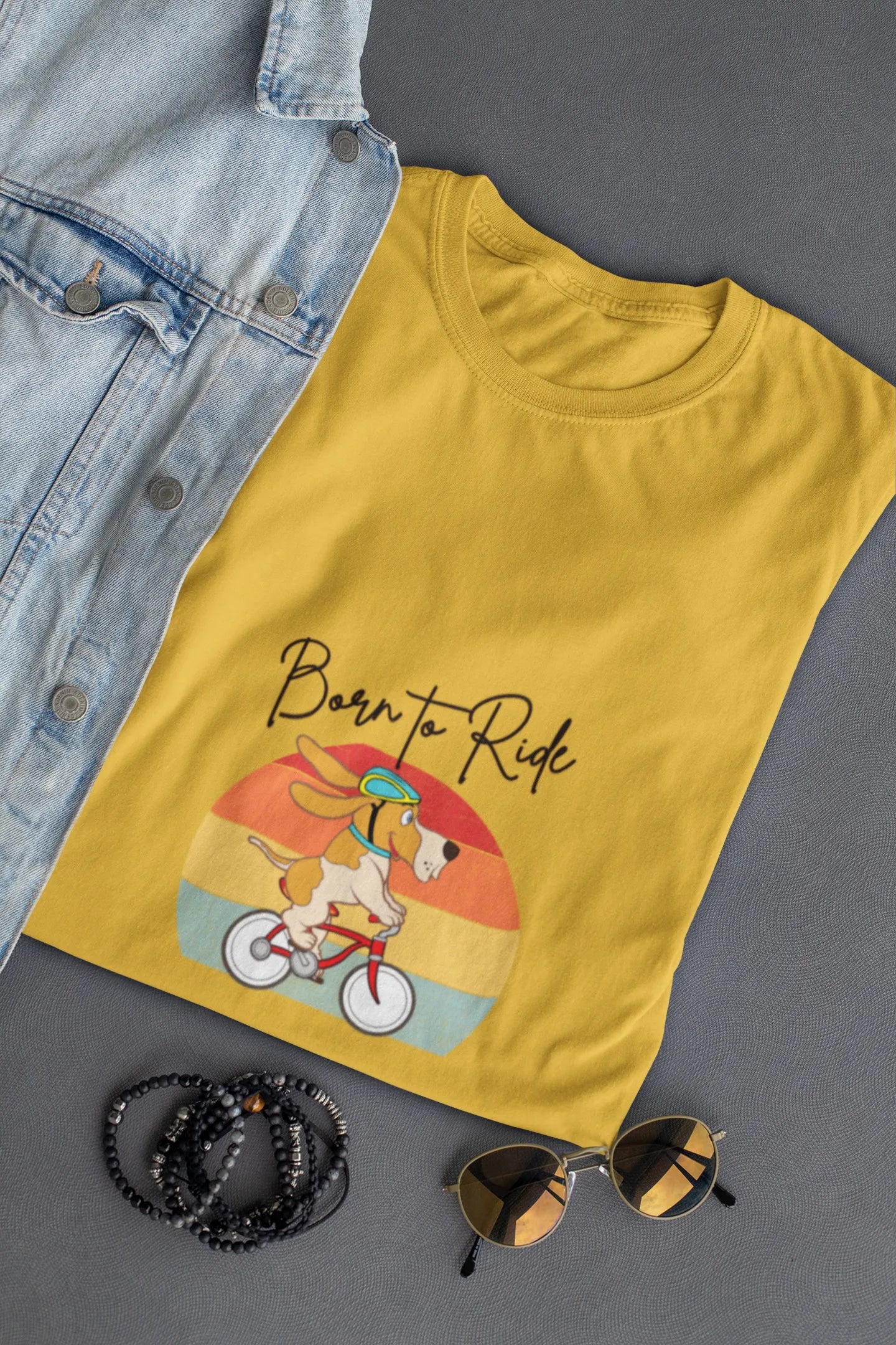 "Born to Ride – Adventure Dog Biking T-Shirt for Those Who Love the Outdoors" | Women’s T-shirt for Animal Lovers