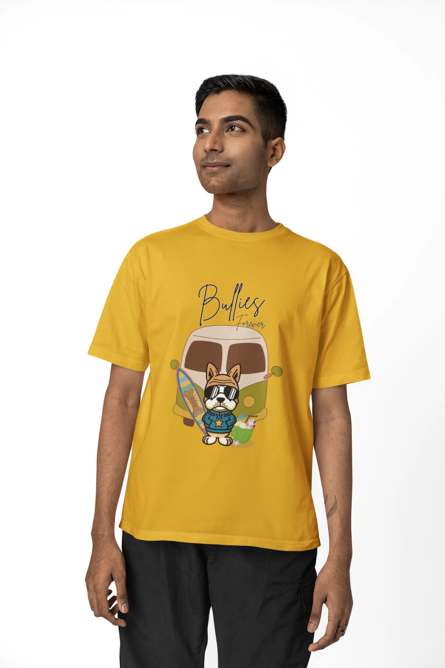 "Bullies Forever Surf Van T-Shirt – Cool French Bulldog Tee " | Men’s T-shirt for Animal Lovers