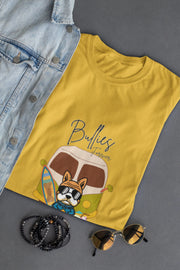 "Bullies Forever Surf Van T-Shirt – Cool French Bulldog Tee " | Women’s T-shirt for Animal Lovers