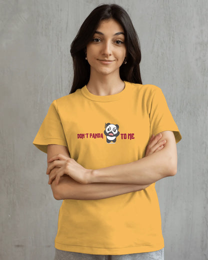 "Don’t Panda to Me T-Shirt – Funny Angry Panda Graphic Tee" | Women’s T-shirt for Cartoon Lovers