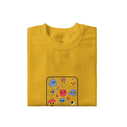 Funky Monster Face Cartoon T-Shirt for Women from Woven Weft