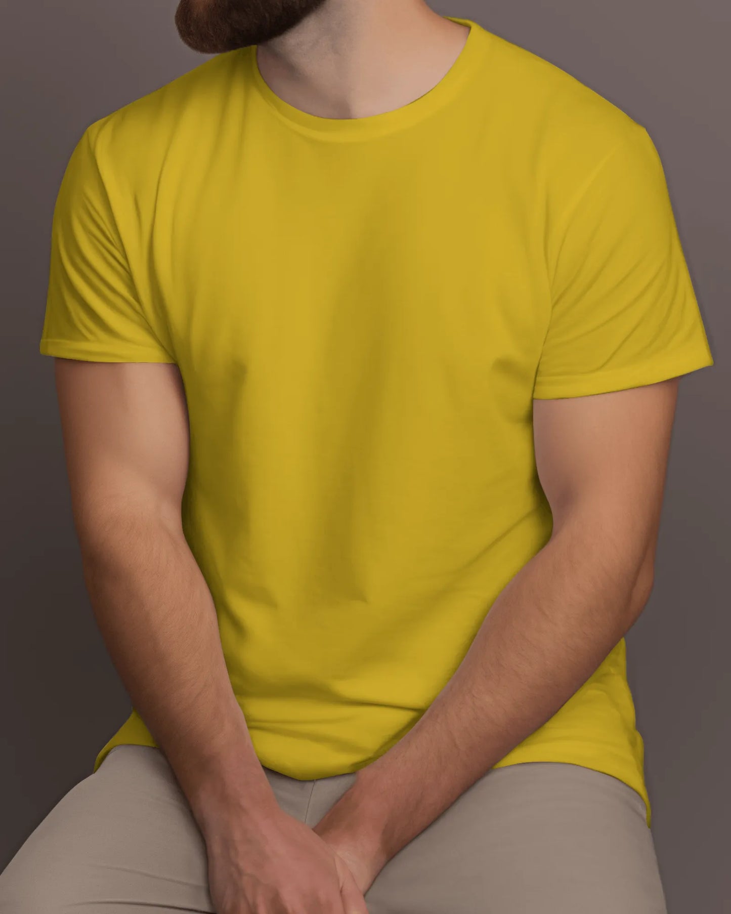 "M" - Men’s Regular Fit Solid T-shirt