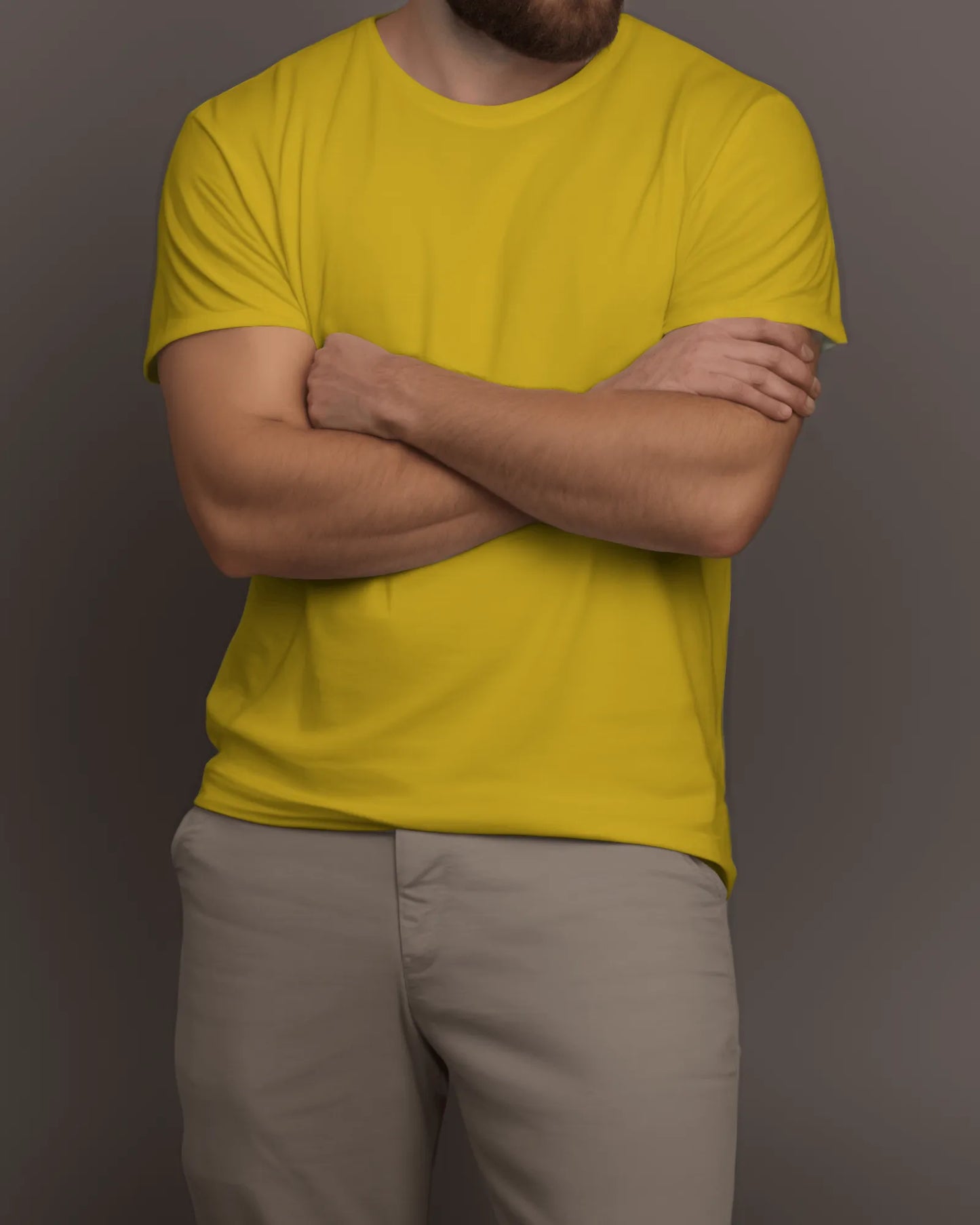 "M" - Men’s Regular Fit Solid T-shirt