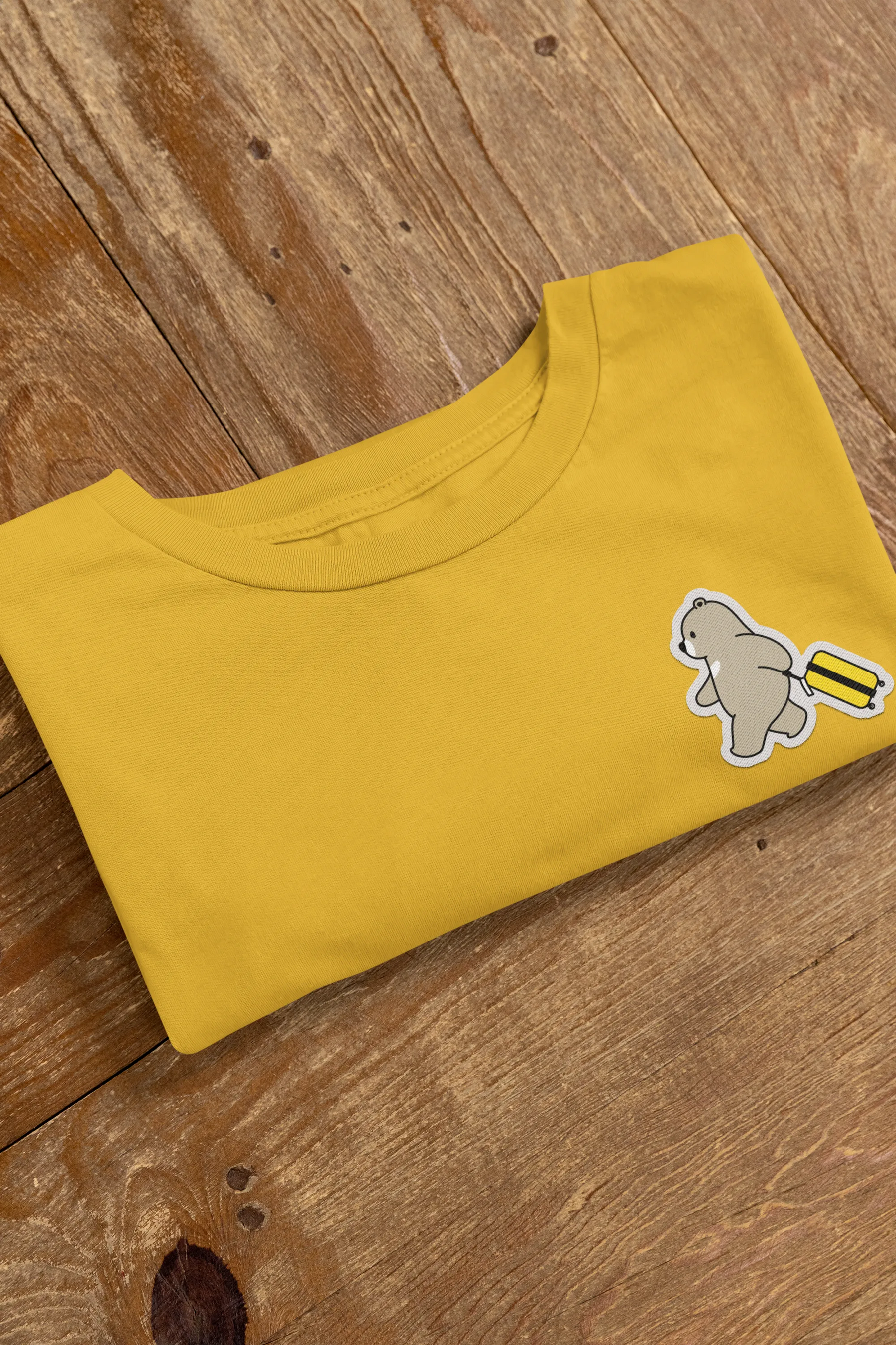 Wander Bear – Playful Travel Bear T-Shirt for Men