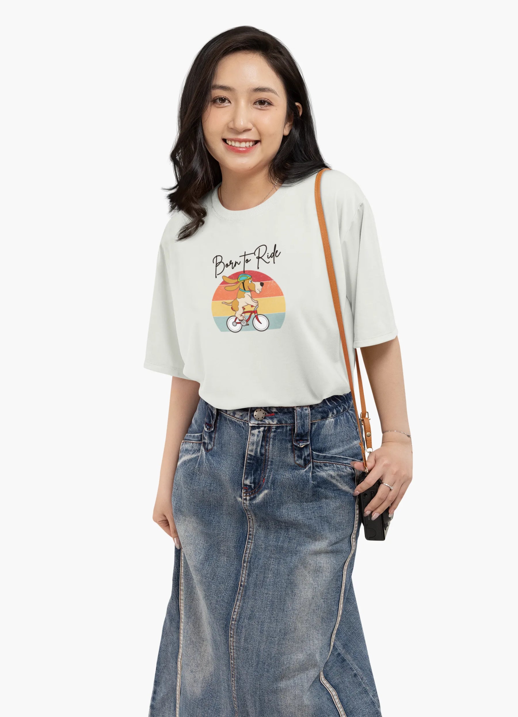 Born to Ride – Adventure Dog Biking T-Shirt for Women