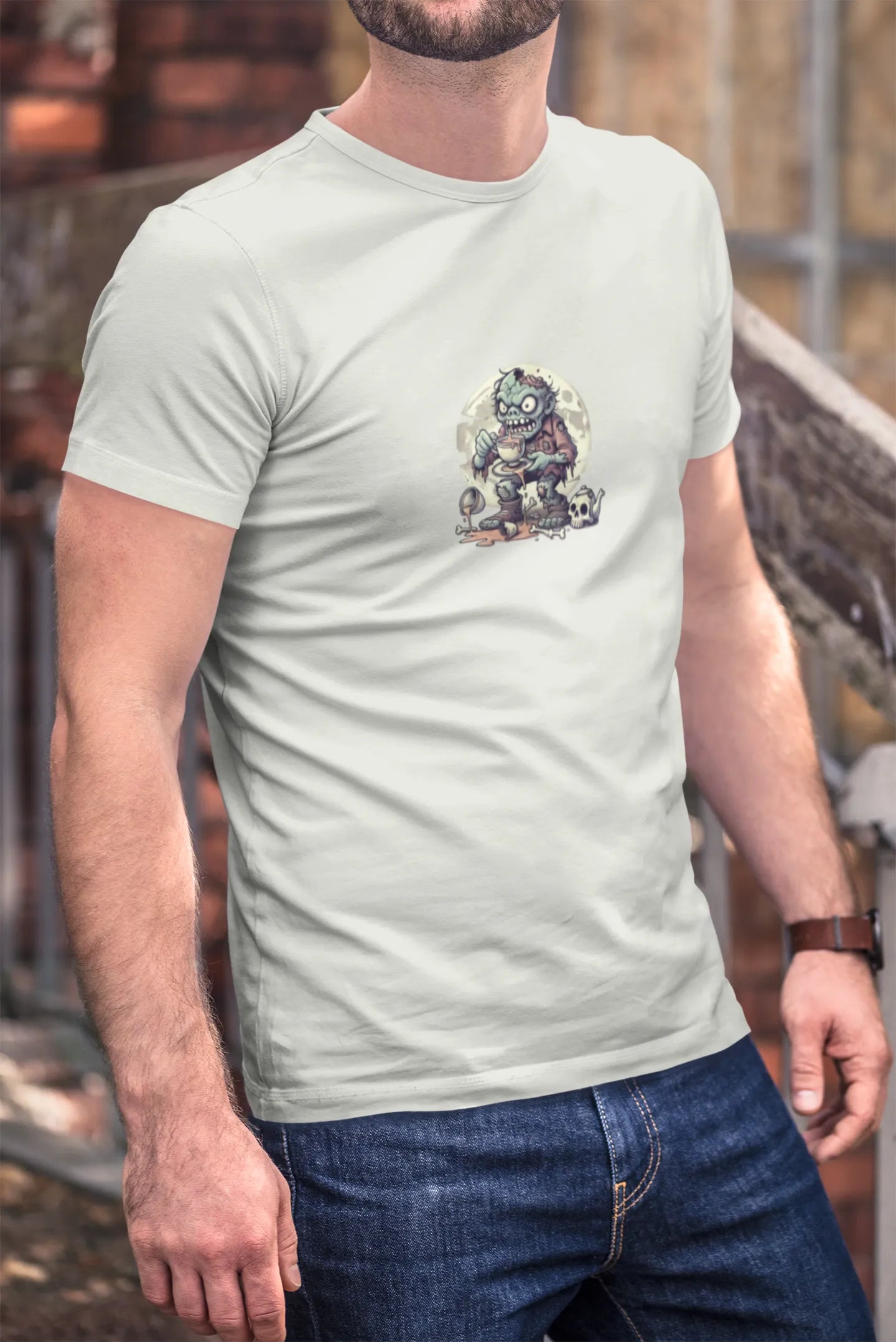 "Brains? No Thanks, Just Tea" | Men’s T-shirt for Tea Lovers