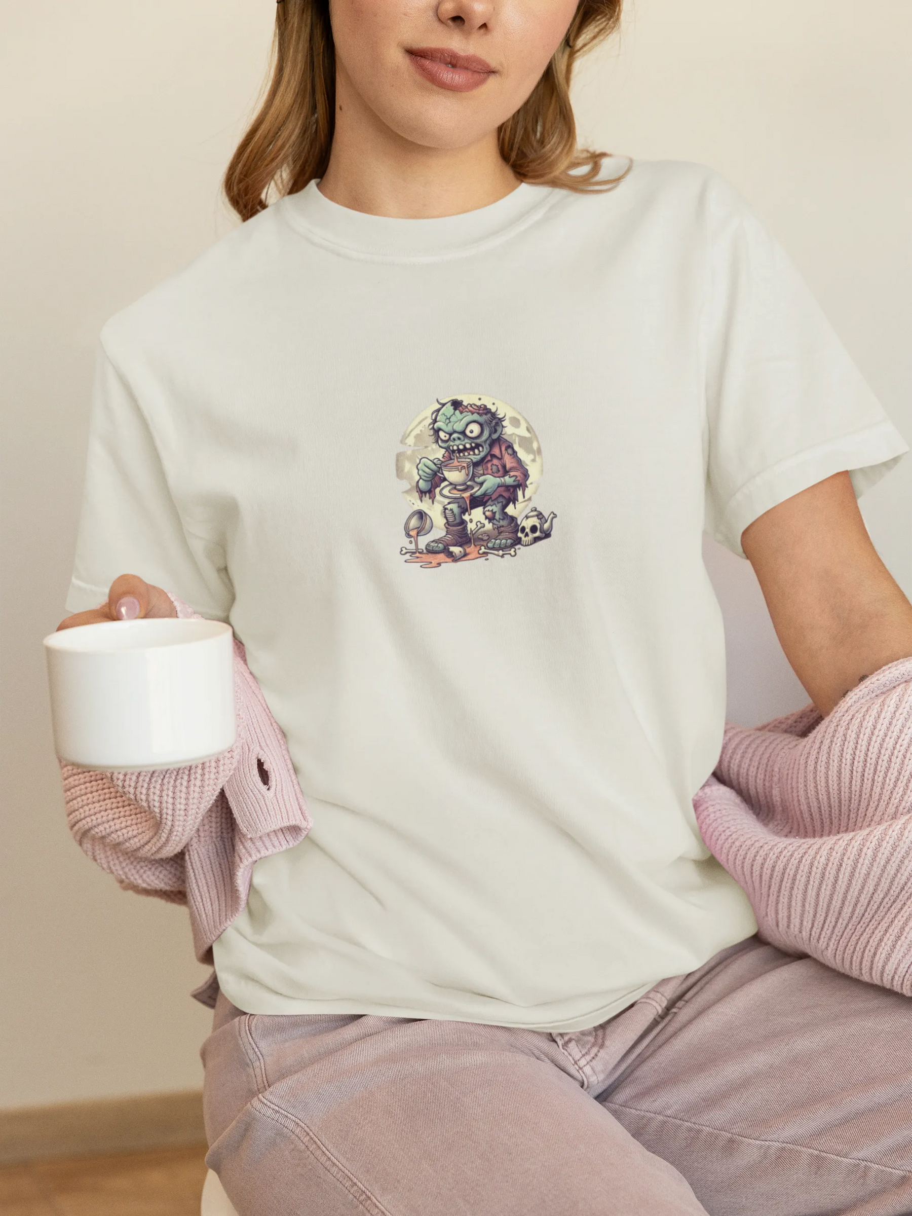 "Brains? No Thanks, Just Tea" | Women’s T-shirt for Tea Lovers