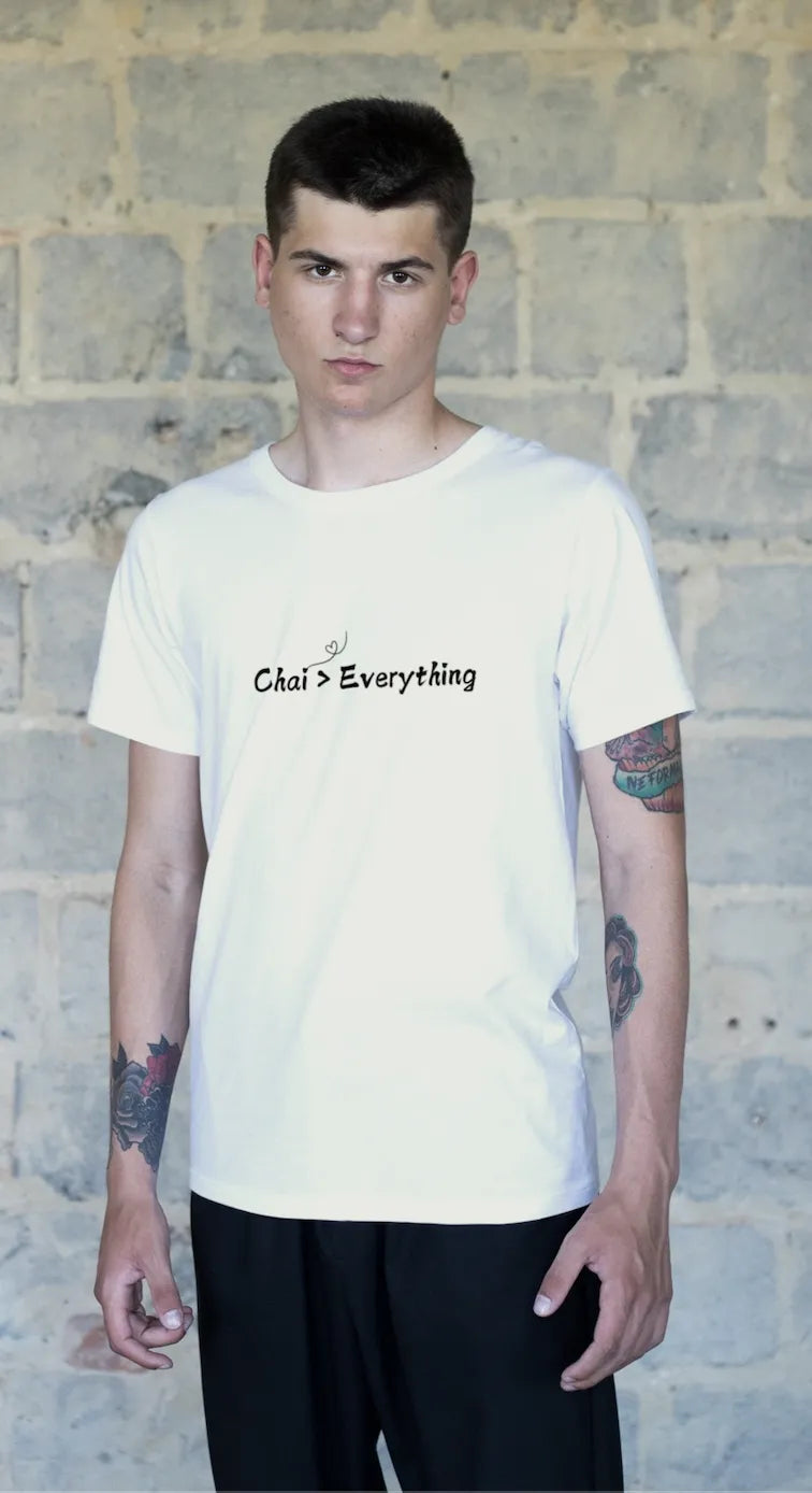 "Chai > Everything" | Men’s T-shirt for Tea Lovers